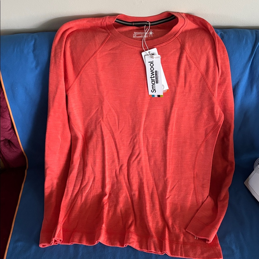 Womens NWT Smartwool Thermal Crew Long Sleeve Shirt Sz L